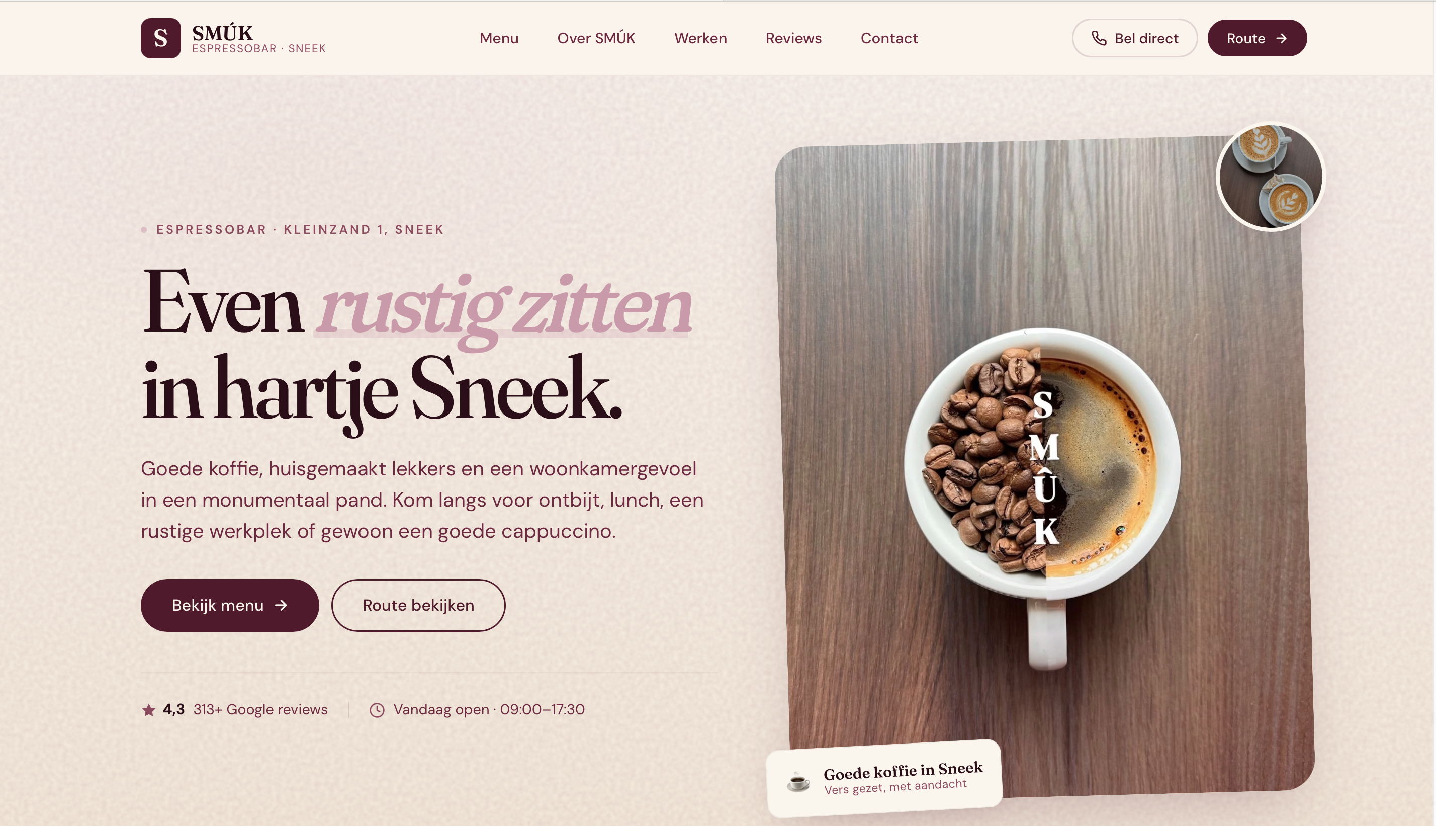 Homepage Espressobar SMÛK — koffiebar in Sneek
